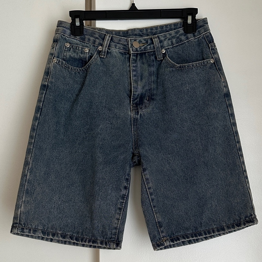 Classic Dark Wash Denim Shorts